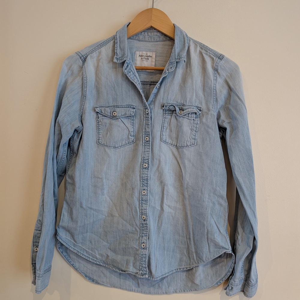 Abercrombie & Fitch Light Blue Denim Shirt